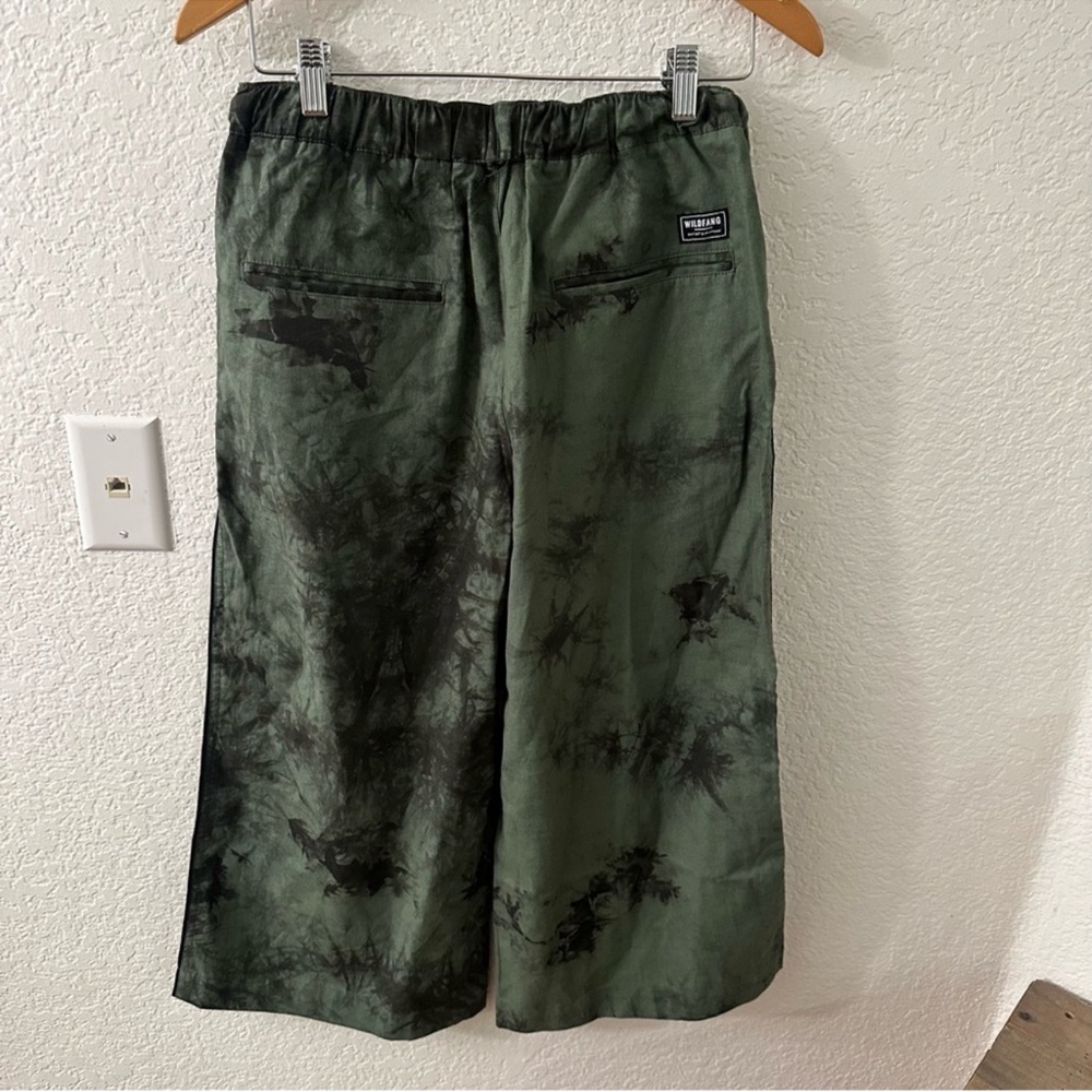 Wildfang Loose Leg Drawstring Pant Green Marble Dye
size small - Picture 7 of 7